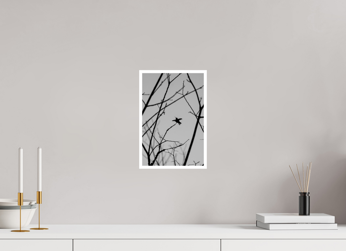 8 x 12″, Fancy Paper Framed Hummingbird