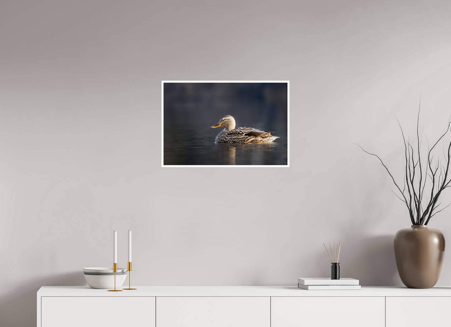 24 x 16″, Fancy Paper Resting Female Mallard