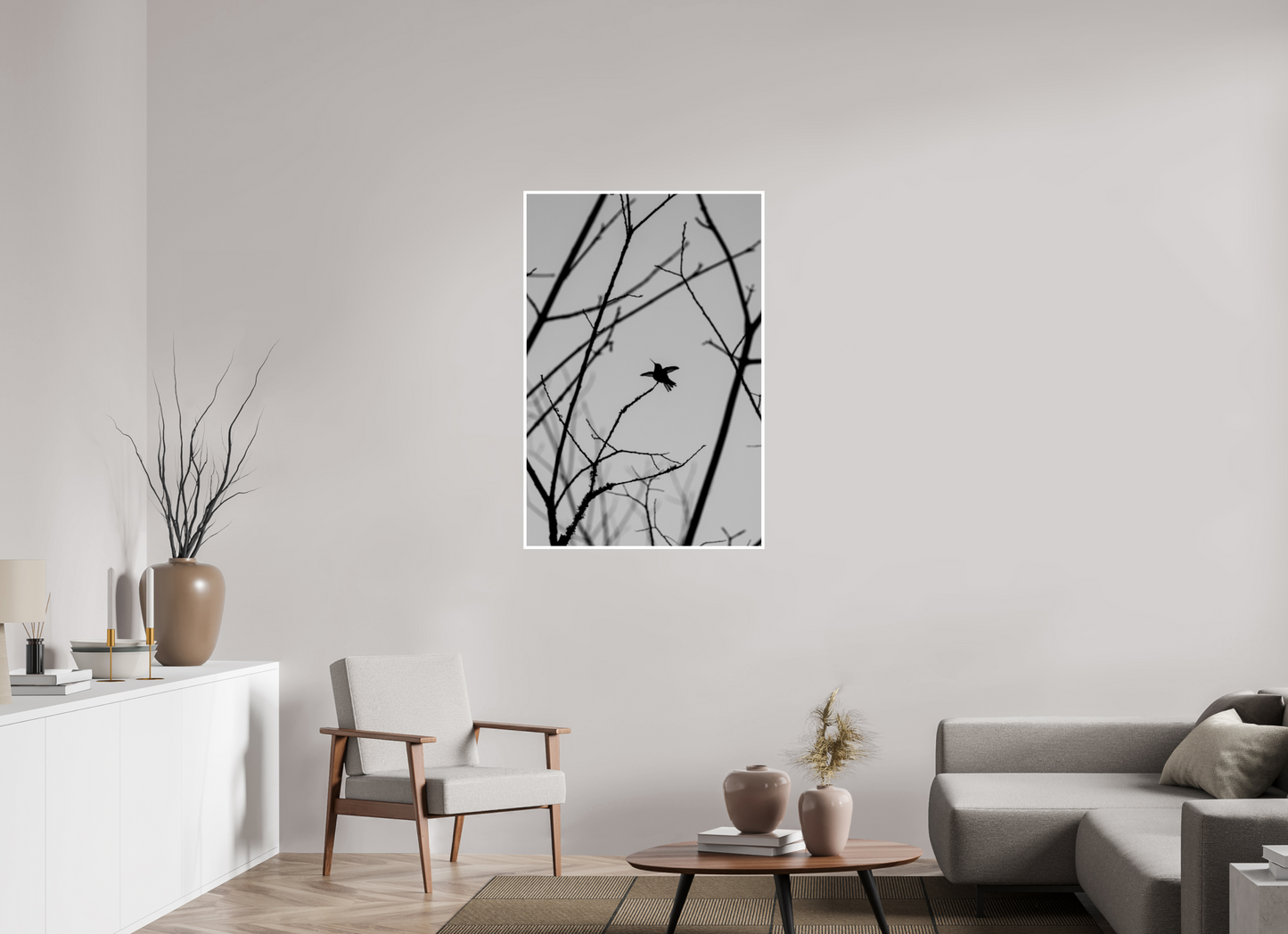 30 x 45″, Simple Gloss Framed Hummingbird