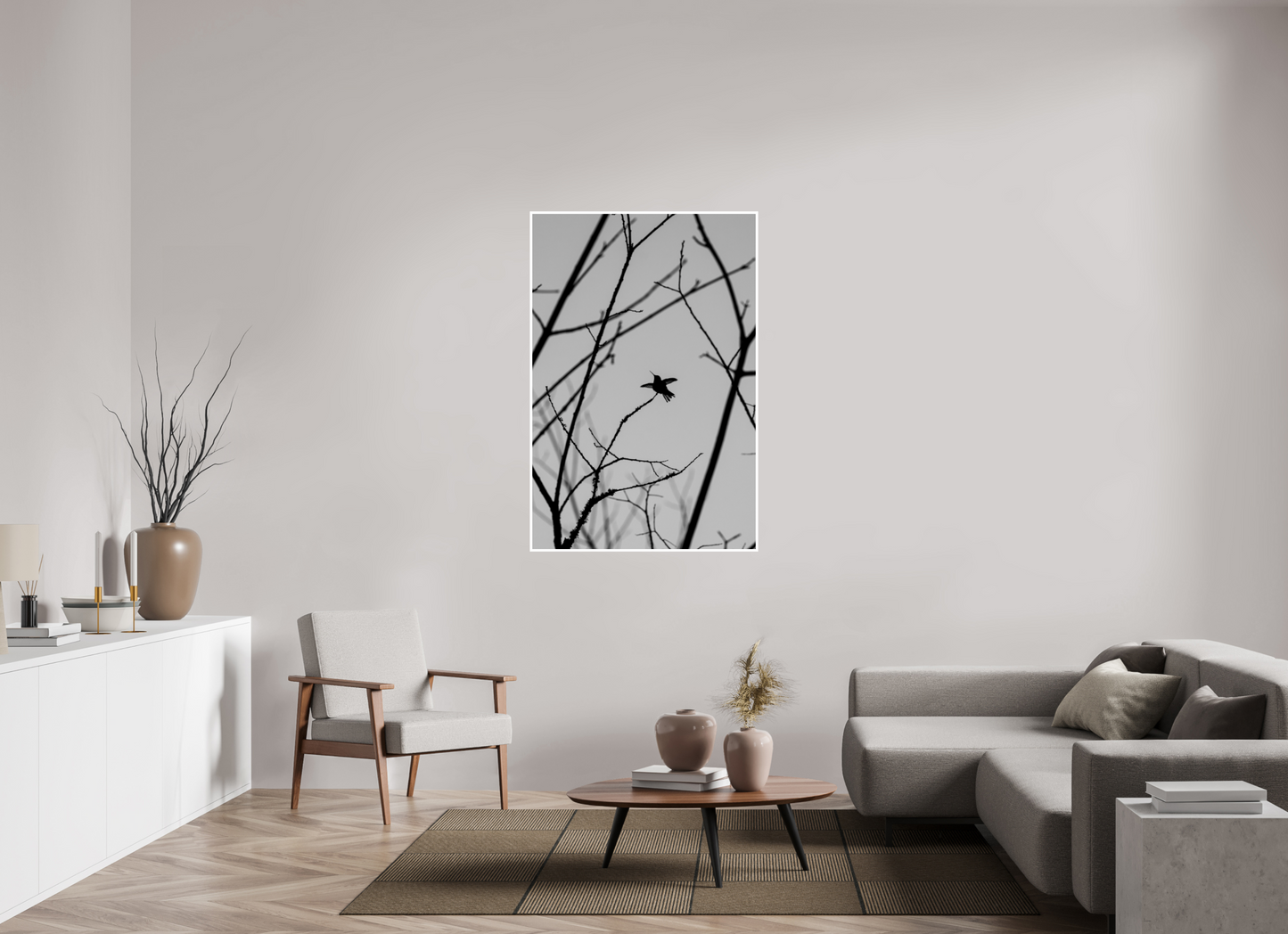 36 x 54″, Fancy Paper Framed Hummingbird