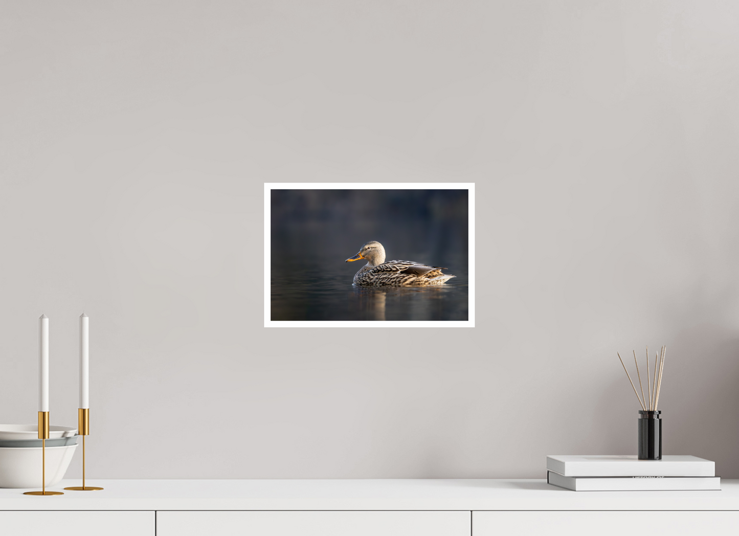 12 x 8″, Fancy Paper Resting Female Mallard